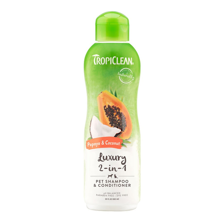 Dog Shampoo Tropiclean Papaya & Coconut 355ml
