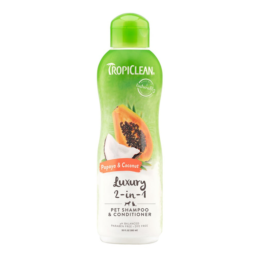 Dog Shampoo Tropiclean Papaya & Coconut 355ml