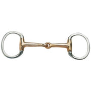 Eggbutt Snaffle Thin Copper Mouth Stainless Steel [:11.5cm 4.5" By Order]