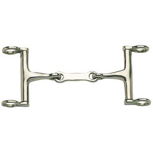 Gag Snaffle Barrel Cheeks French Mouth Stainless Steel 12.5cm 5.0" By Order