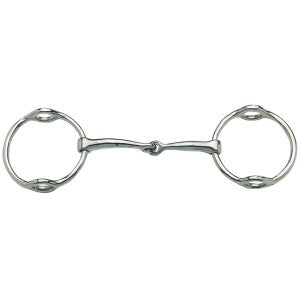 Gag Snaffle Ring Jointed Mouth Stainless Steel [:12.5cm 5.0" By Order]