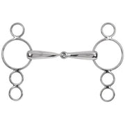 Dutch Gag Snaffle Four Rings Hollow Stainless Steel [:12.5cm 5.0" By Order]