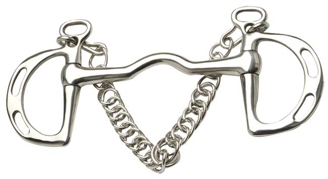 Kimblewick Bit Slotted Cheeks Port Mouth Stainless Steel [:10.5cm 4.0" By Order]