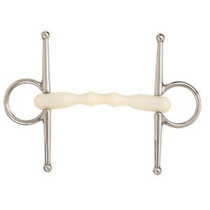 Full Cheek Ring Snaffle Mullen Flexible Happy Mouth [:12.5cm 5.0" By Order]