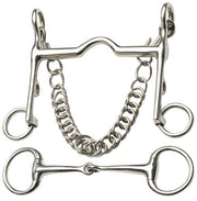 Weymouth Bit Set Port Mouth Stainless Steel [:10.0cm 4.0" By Order]
