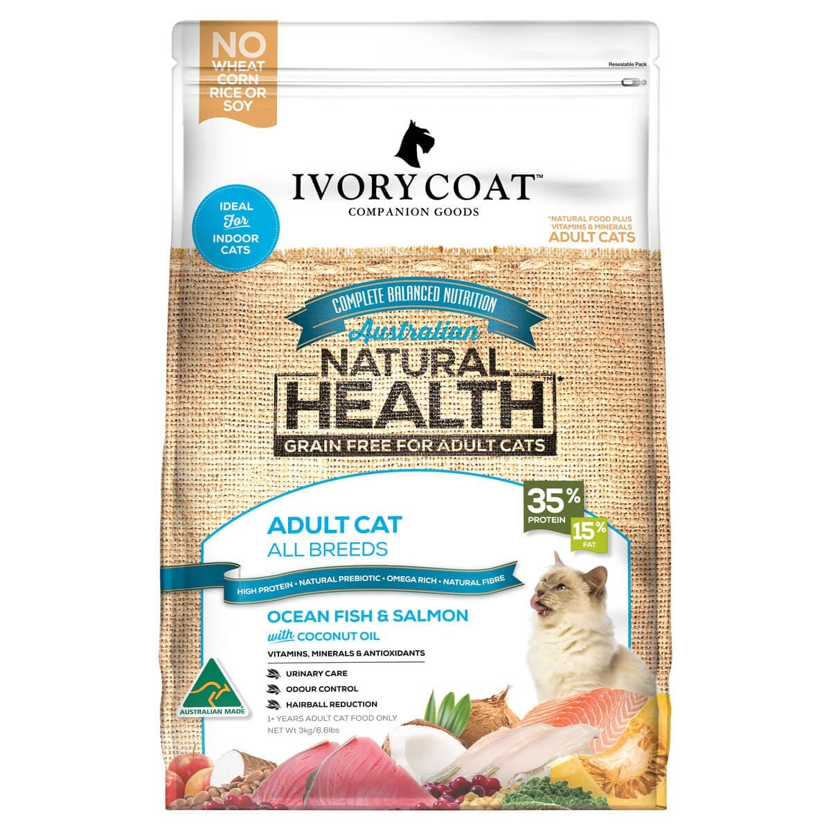 Ivory Coat Cat Grainfree Ocean Fish & Salmon 2kg