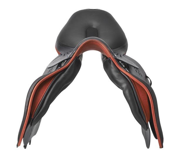 Prestige X Breath Jumping Saddle Black & Red [:16.0"]