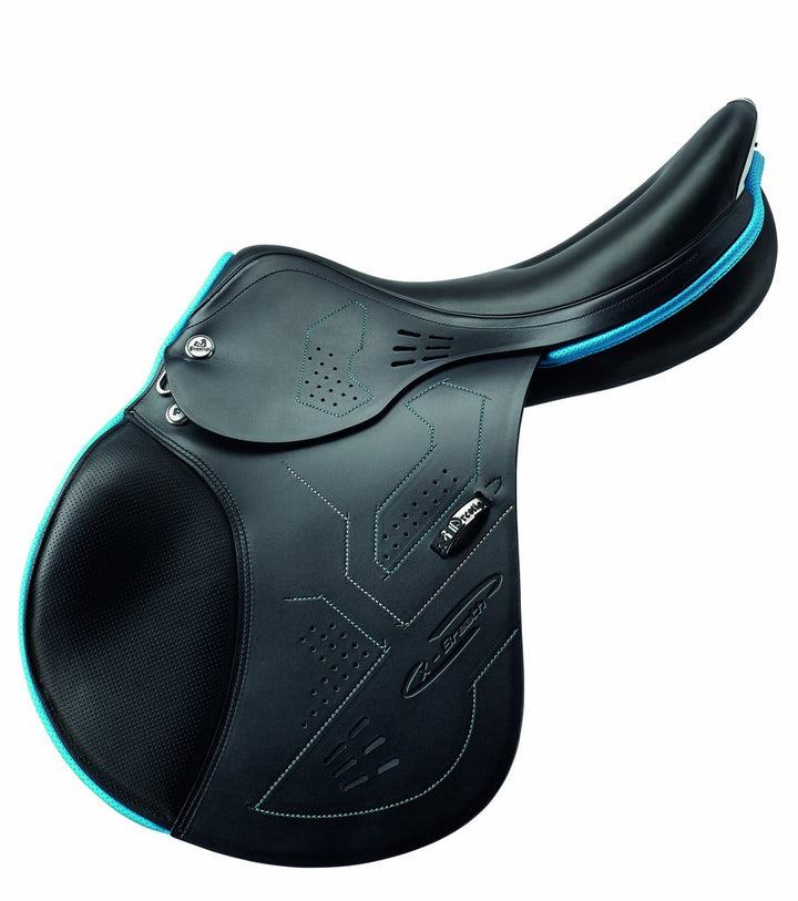 Prestige X Breath Jumping Saddle Black & Blue [:16.0"]