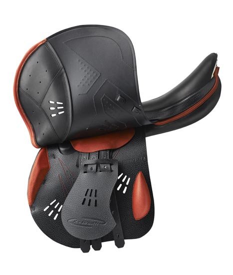 Prestige X Breath Jumping Saddle Black & Blue [:16.0"]