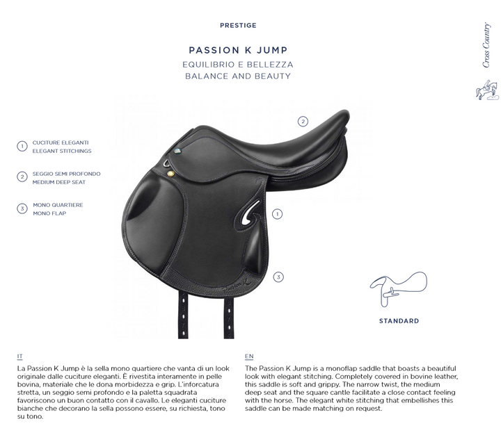 Prestige Passion K Jumping Saddle Tobacco [:16.0"]