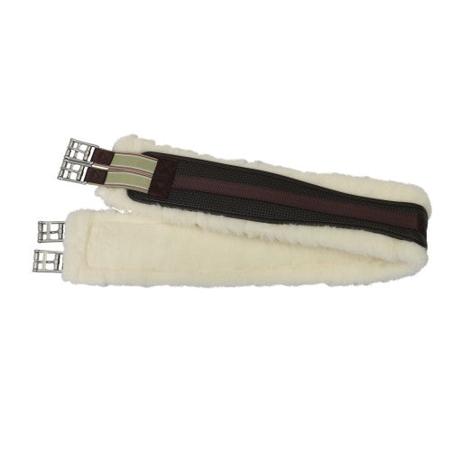 Girth Jumping Wool Lined & Elastic Equiprene Brown [:100cm By Order]