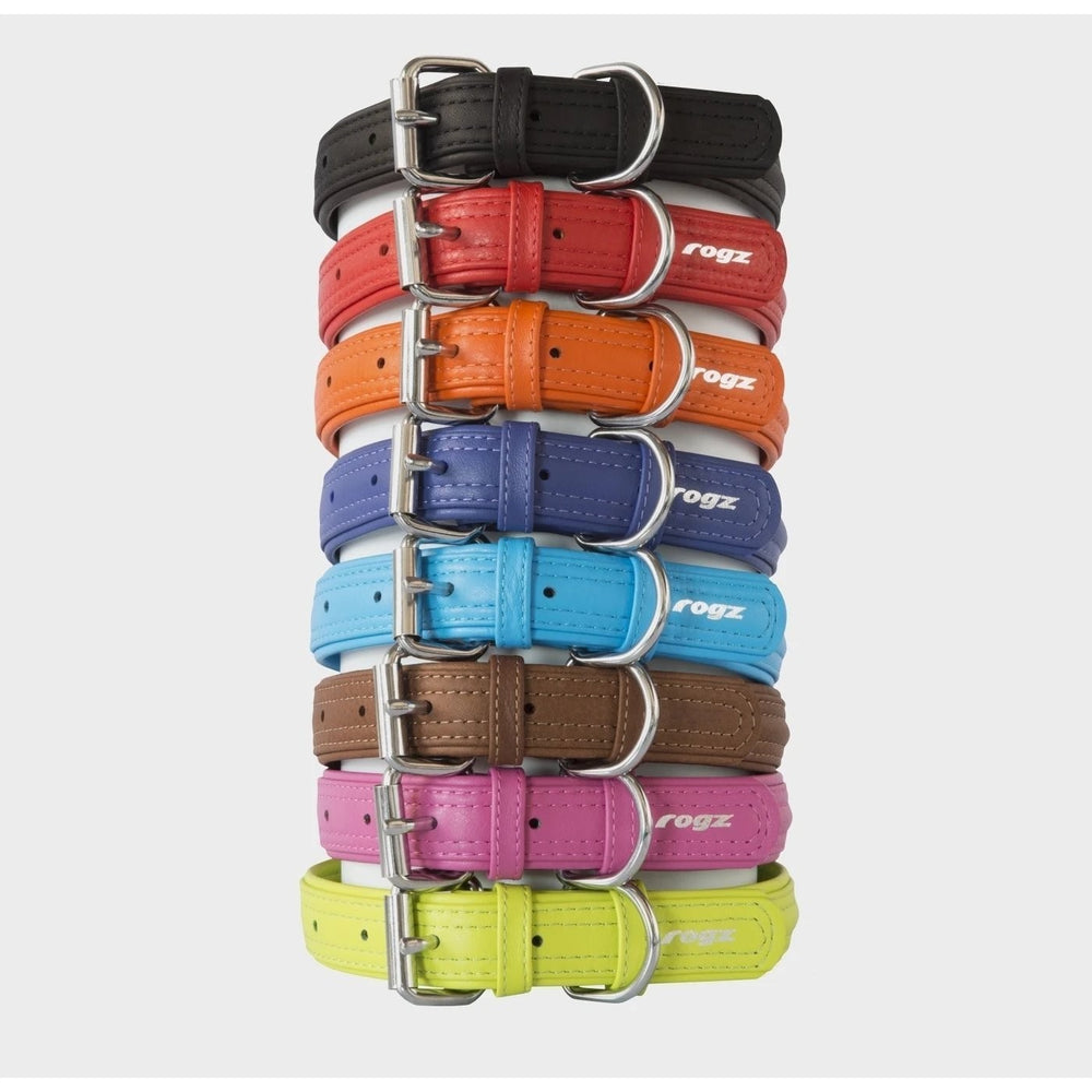 Rogz Dog Collar Leather Red [:extra Large]