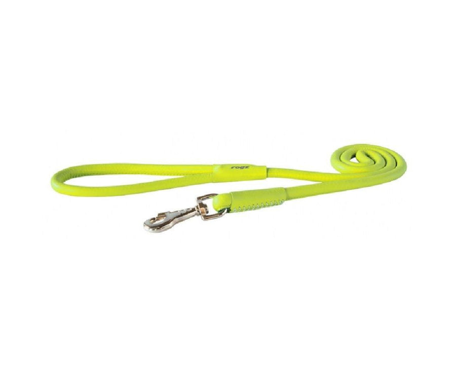 Rogz Dog Leash Leather Lime [:large]