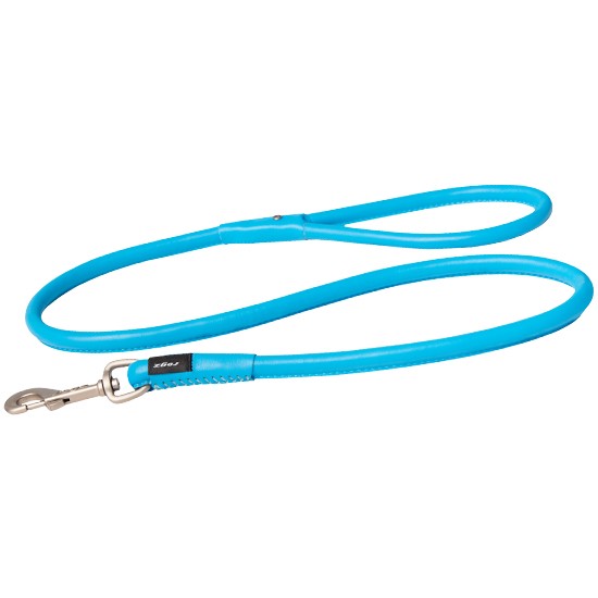 Rogz Dog Leash Leather Turquoise [:large]
