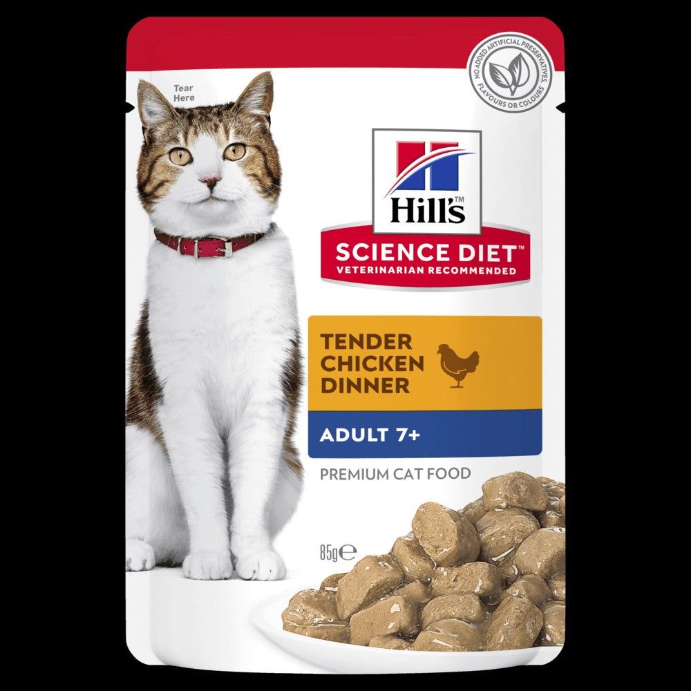 Hills Cat Wet Pouch Mature 7+ Chicken 85gm Box Of 12
