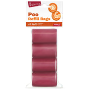 Poo Bag Yours Droolly Refill Red 60pk