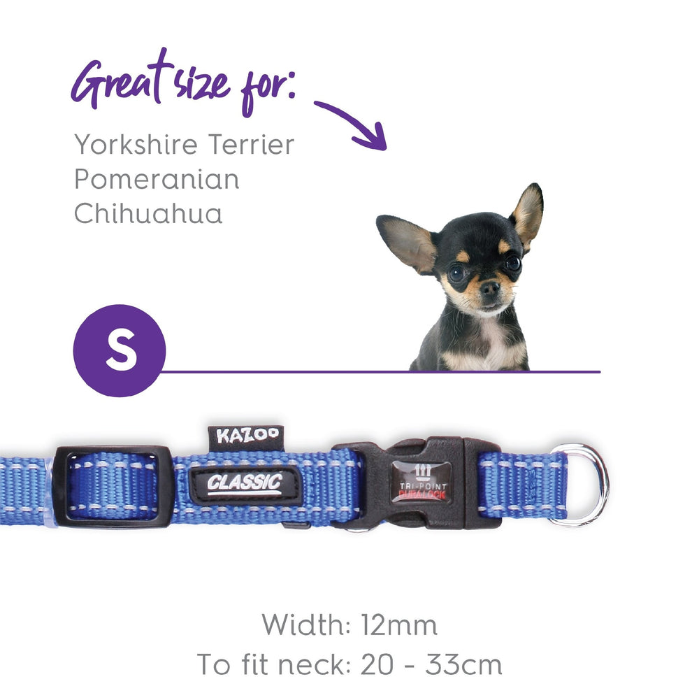 Kazoo Dog Collar Classic Adjustable Blue [:extra Large]