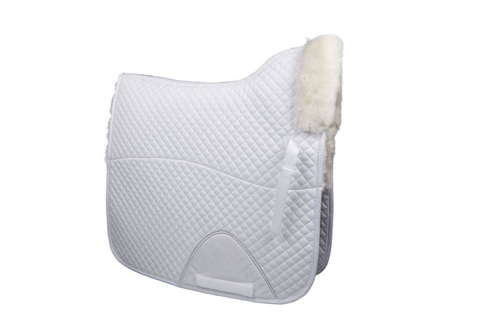 Saddlecloth Dressage Sheepskin Grainge White & White