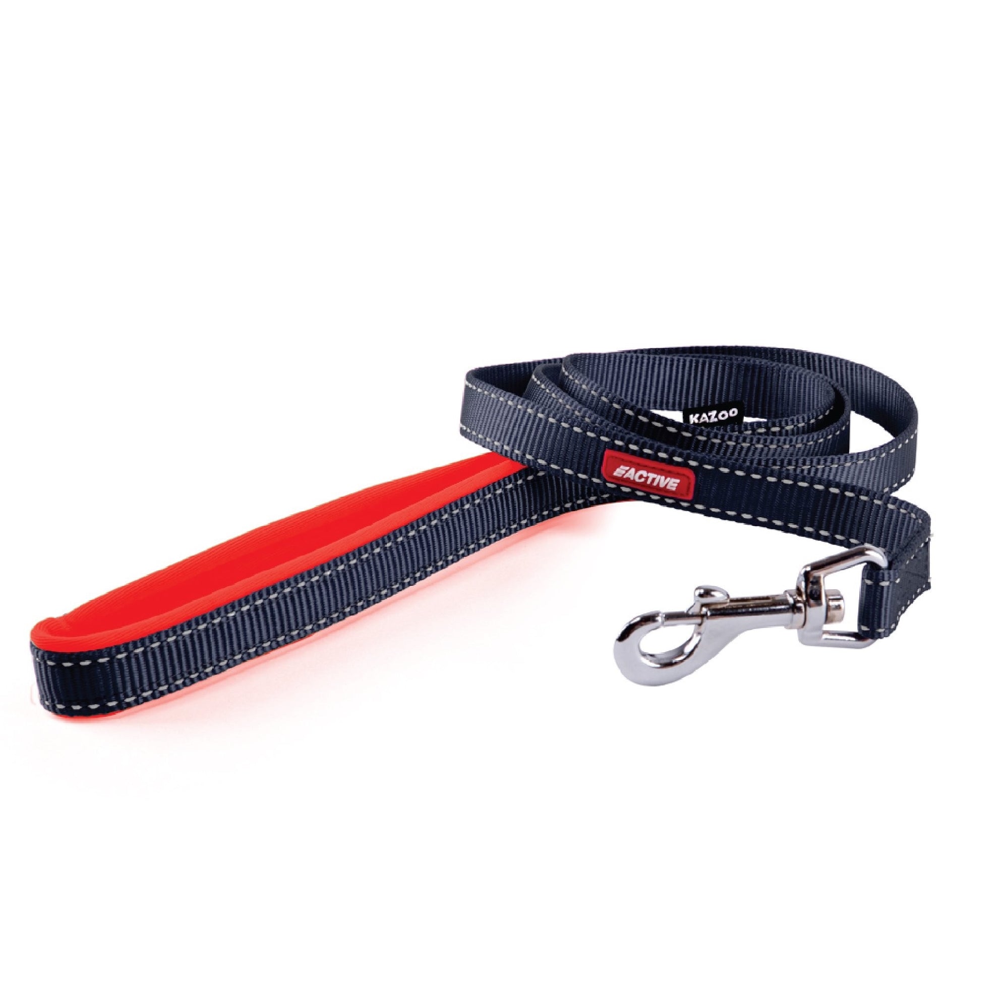Kazoo Dog Leash Active Slate & Orange 1200mm [:15mm]