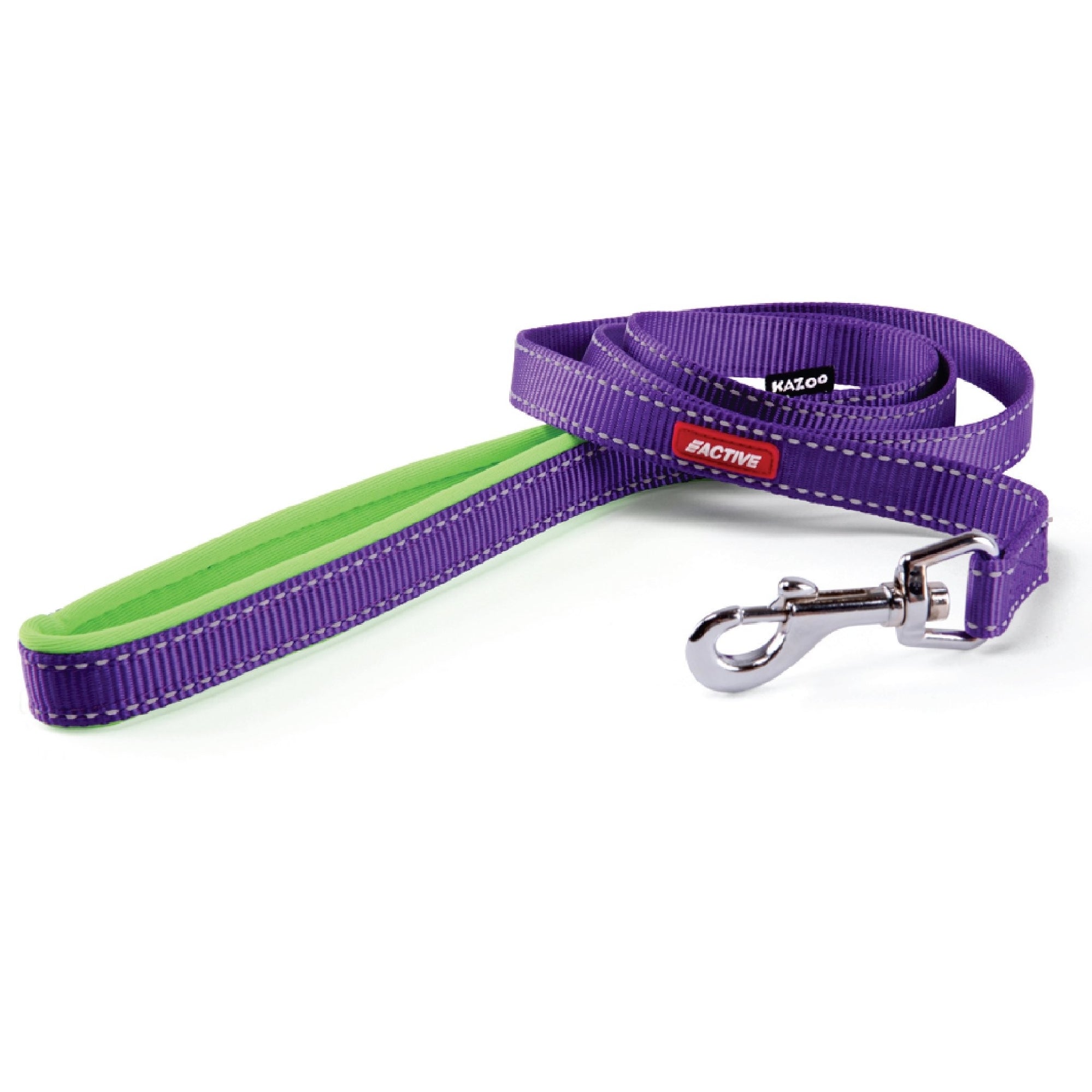 Kazoo Dog Leash Active Purple & Lime 1200mm [:15mm]