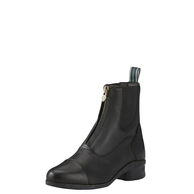 Boots Riding Ariat Heritage Zip Iv H20 Black Ladies [:7.5]