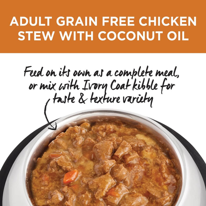 Ivory Coat Dog Wet Can Grainfree Chicken & Coconut Stew 400gm