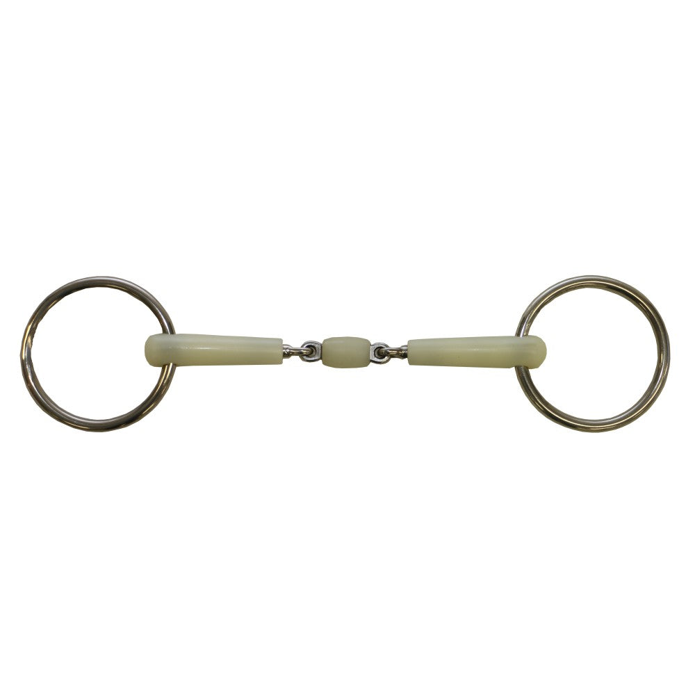 Training Snaffle Loose Ring Double Jointed Happy Mouth 5.5"