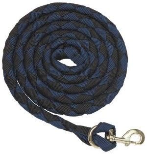 Lead Plaited Webbing Brass Plated Snap Black & Navy