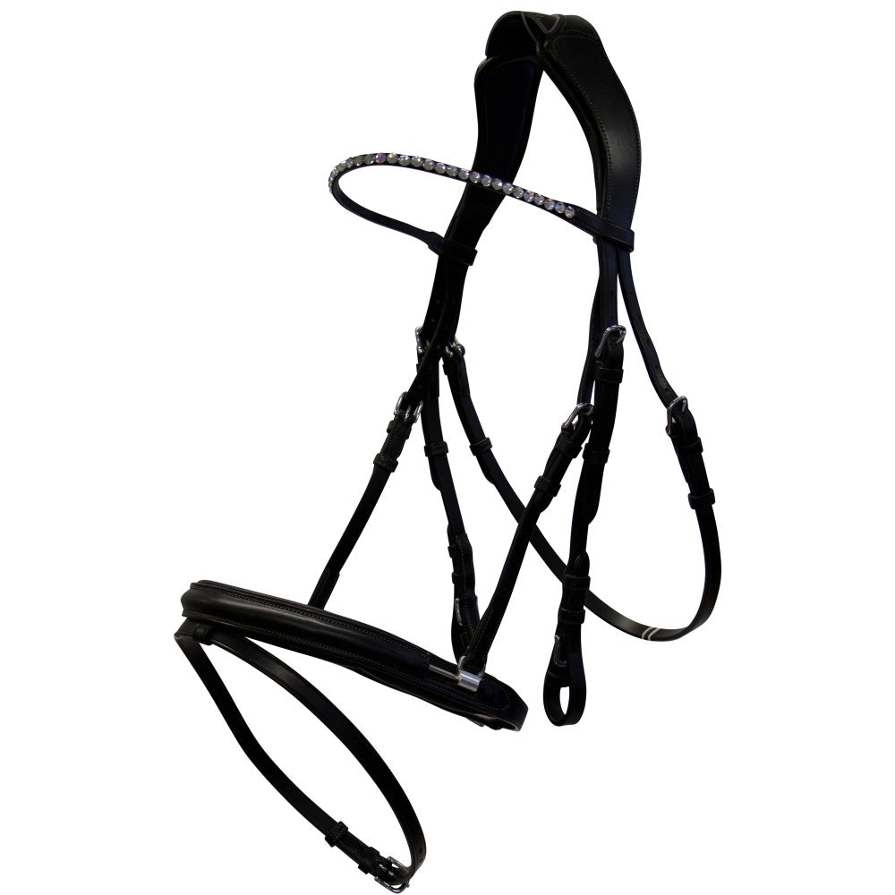 Bridle Snaffle Acavalllo Cupido Anatomic Crown Black [:cob]