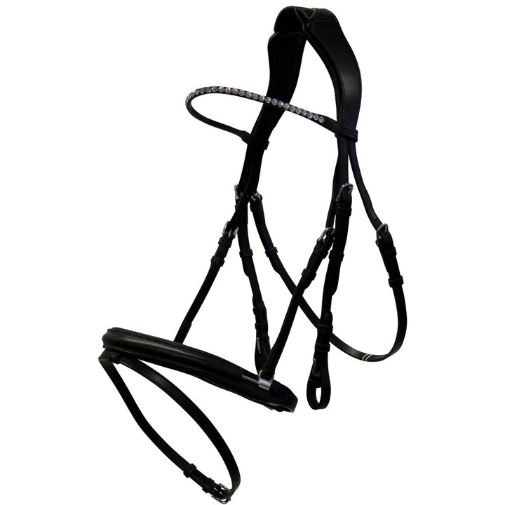 Bridle Snaffle Acavalllo Cupido Anatomic Crown Black [:cob]