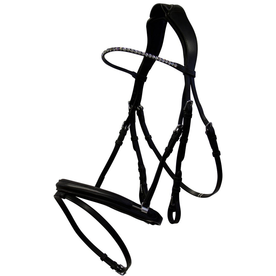 Bridle Snaffle Acavalllo Cupido Anatomic Crown Black [:cob]