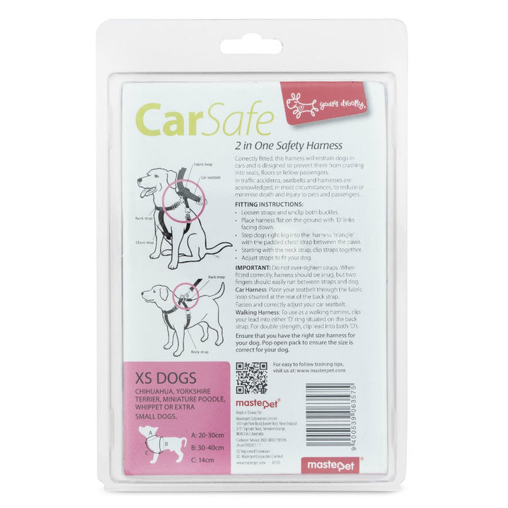 Harness Car Yours Droolly Black Xs