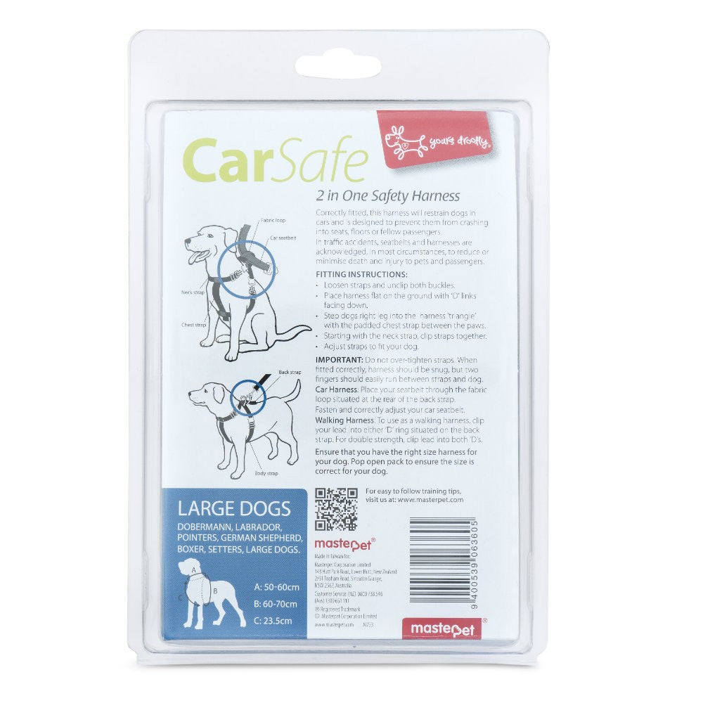 Harness Car Yours Droolly Black Large