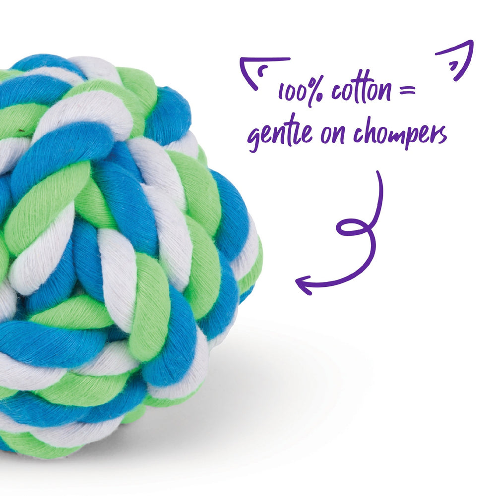 Kazoo Dog Toy Twisted Rope Knot Ball [:small]