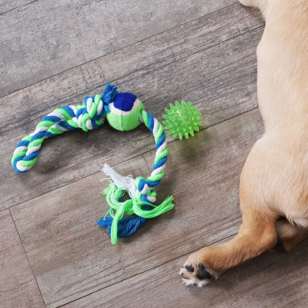 Kazoo Dog Toy Twisted Rope Sling Tennis Ball [:medium]