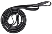 Reins Rubber Grip Pvc Loop End Epsom Black & Black Grips 