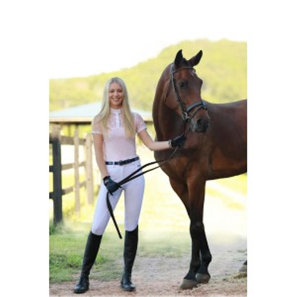 Breeches Huntington Hi Waisted Full Gel Seat White Ladies [:08]