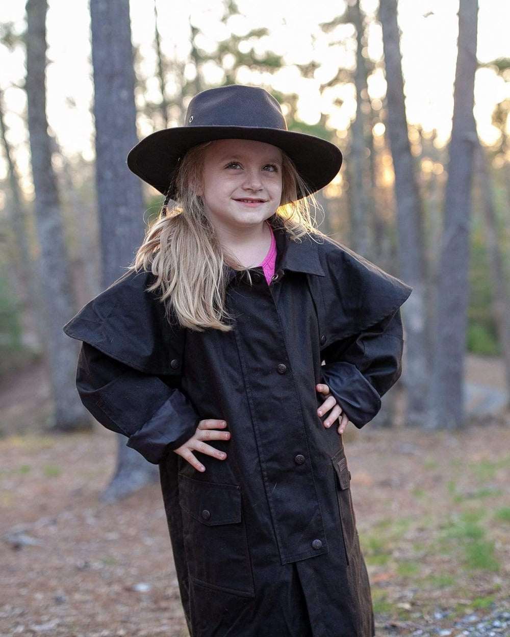 Oilskin Outback Childs Coat Brown 06 [:06 By Order]