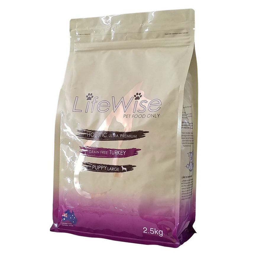 Lifewise Dog Puppy Grainfree Turkey & Lamb & Vegetables Large Bites 2.5kg