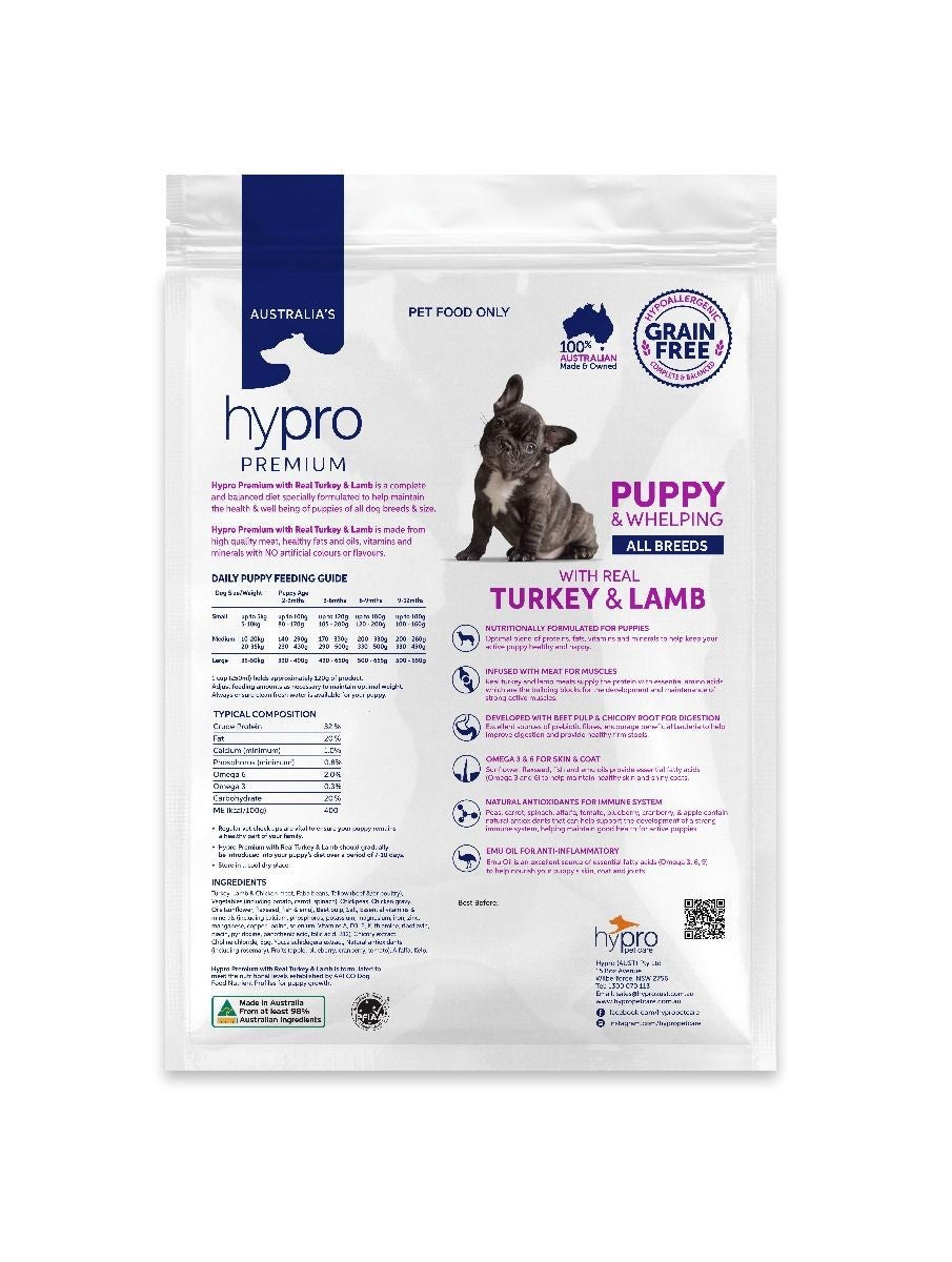 Hypro Premium Puppy Turkey & Lamb 20kg 