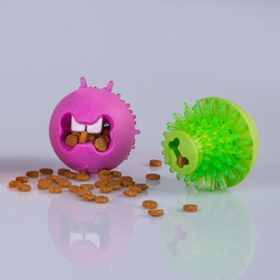Rogz Dog Toy Fred Treat Ball Pink