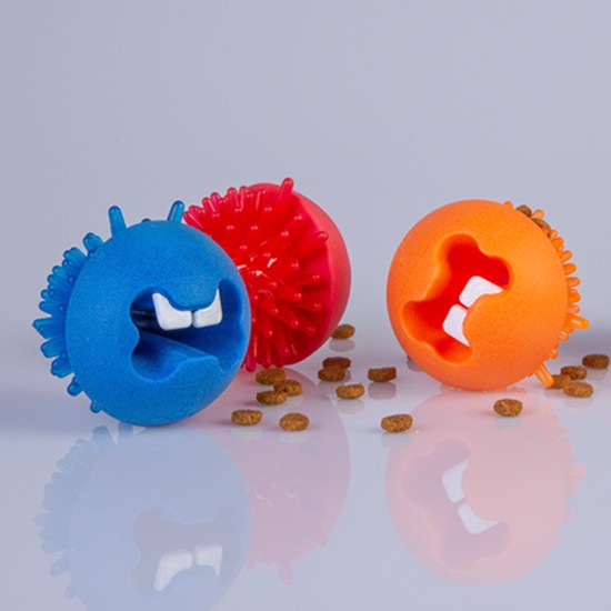 Rogz Dog Toy Fred Treat Ball Red