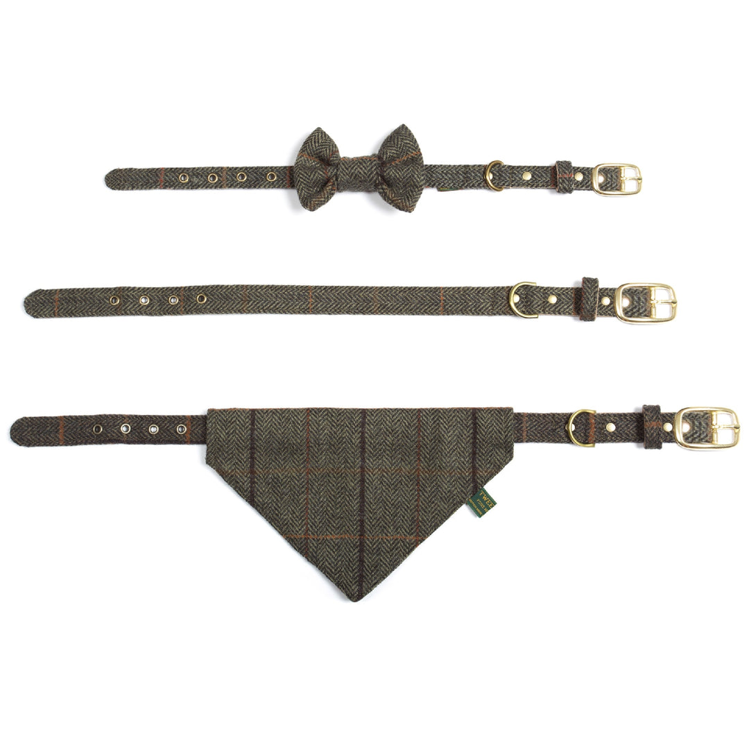 Tweedmill Tweed Dog Collar Chocolate [:large]