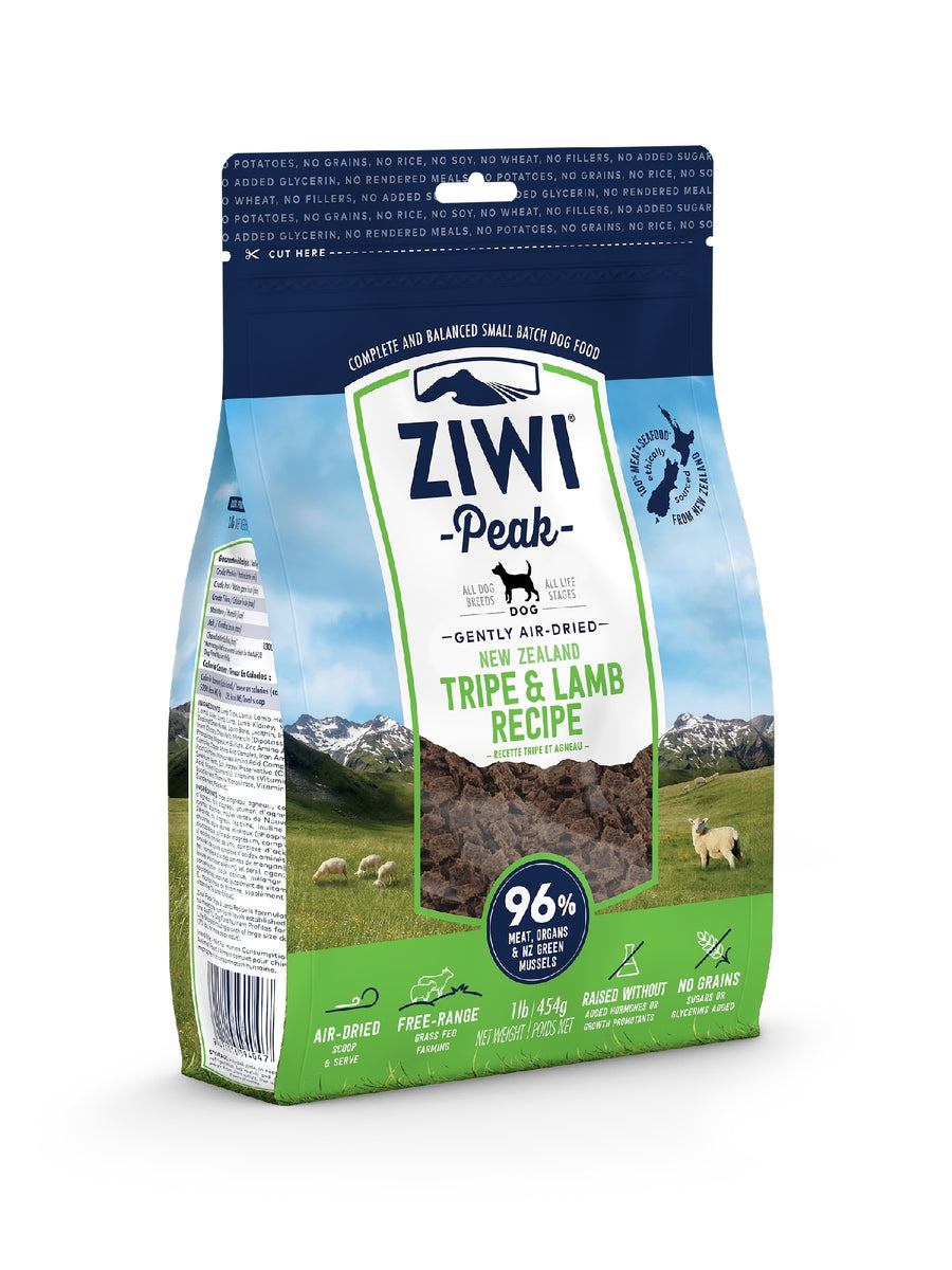 Ziwi Peak Air Dried Dog Food Tripe & Lamb 454gm