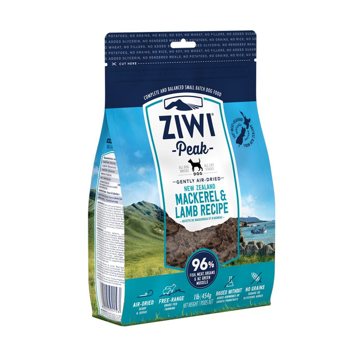 Ziwi Peak Air Dried Dog Food Mackerel & Lamb [:454gm]
