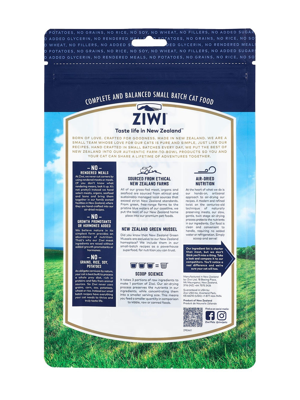 Ziwi Peak Air Dried Cat Food Beef 400gm