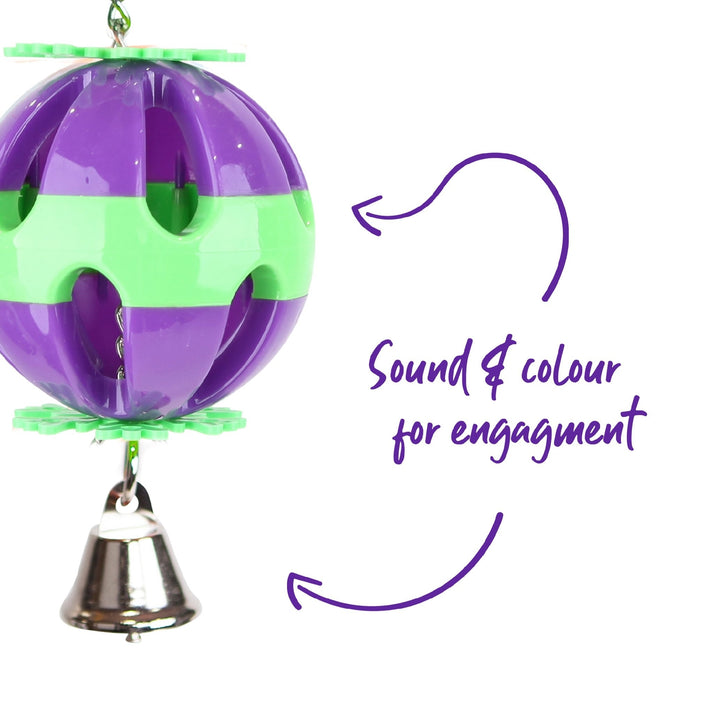 Bird Toy Kazoo Plastic Ball & Bell Small