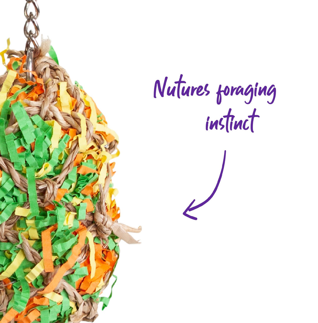 Bird Toy Kazoo Crinkle Ball & Bell [:medium]