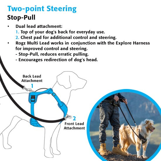 Rogz Harness Explore Blue [:extra Large]