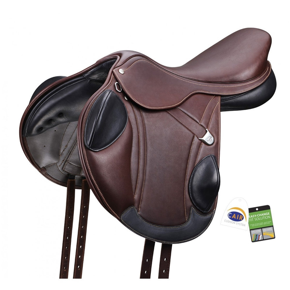 Bates Advanta Jumping Saddle Cair Havana Brown & Classic Black [:43cm / 17.0"]